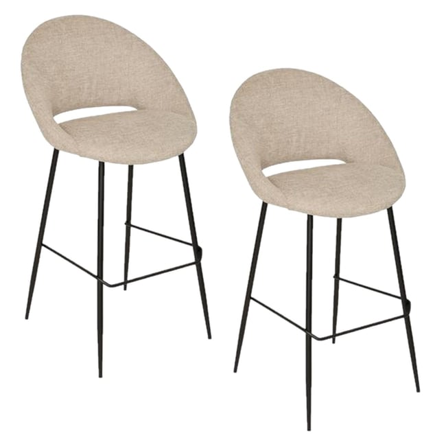 Lot de 2 tabourets de bar AMAGO - TOILINUX