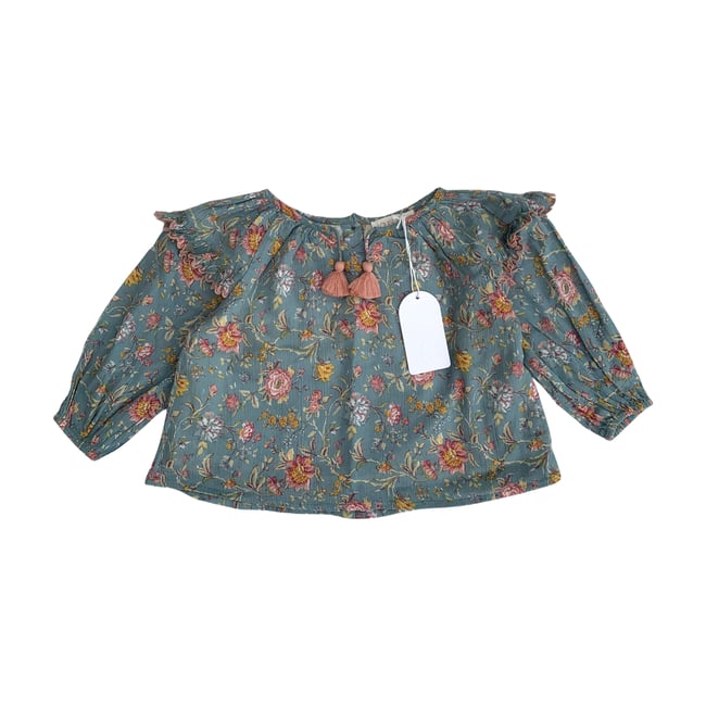 Blouse bébé - Très bon état vert <span itemprop=