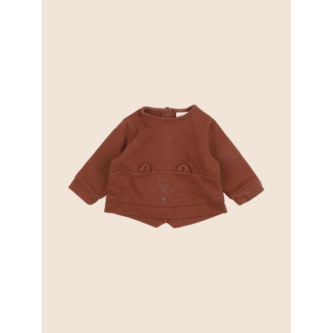 Sweat - Etat satisfaisant marron <span itemprop=