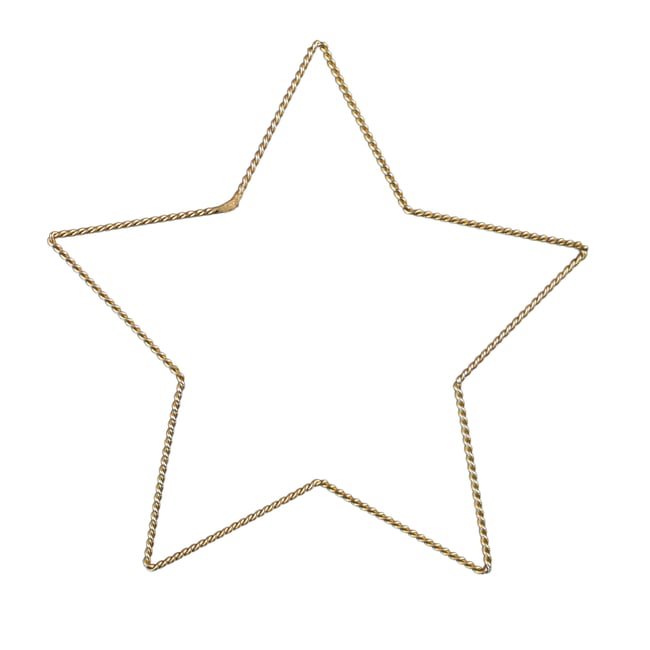 Déco murale étoile fil laiton torsadé -  LOJI Couleur doré vieilli <span itemprop=