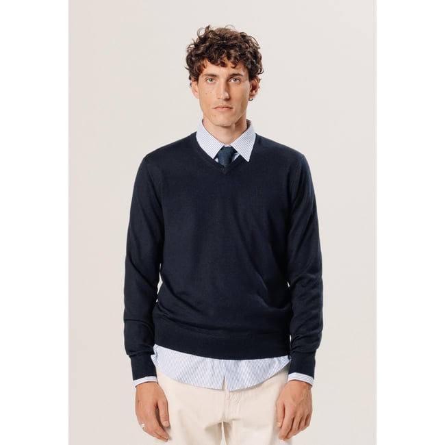 Pull col V en laine mérinos - RODIER