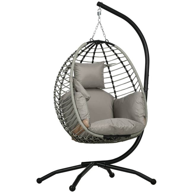 Fauteuil à bascule Acier Gris gris <span itemprop=