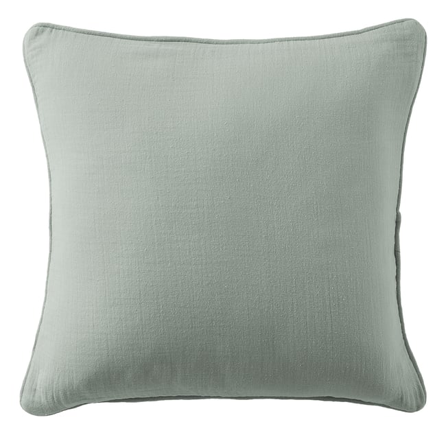 Coussin carré déhoussable 45x45 cm Gaze de Coton Terra Eucalyptus eucalyptus <span itemprop=