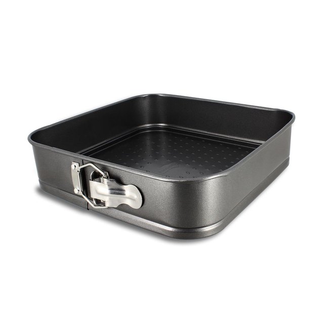 Moule à charnière carré en acier carbone 26cm, AMANDINE noir <span itemprop=