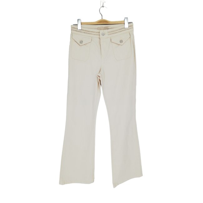 Jana - Pantalon en laine et cachemire beige pour femme