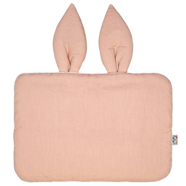 Oreiller plat coussin lapin réversible en lin lavé LIN LINO - SEVIRA KIDS