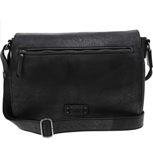 Sacoche cuir noir <span itemprop=