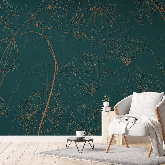 Papier peint vert d eau Couleur intissé <span itemprop=