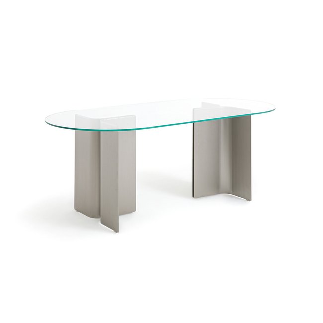 Mesa de comedor, 8 comensales, Gira níquel satinado <span itemprop=