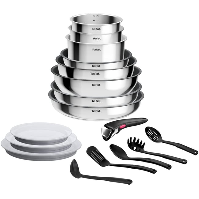 Batterie de cuisine Cook Eat 17pcs Ingenio Inox - TEFAL