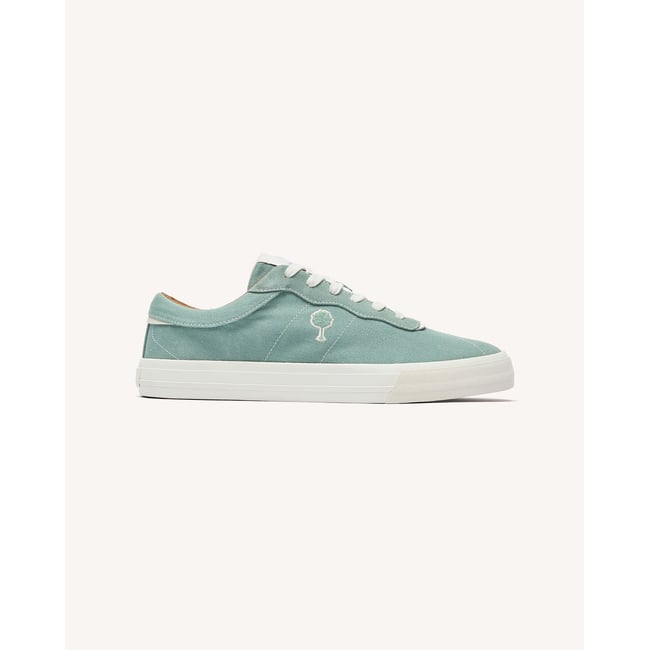 Tennis basses tissu suede NASHI vert clair <span itemprop=