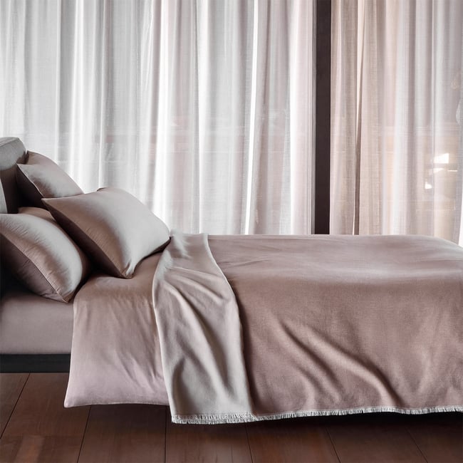 Couvre lit en coton marron, COTTAGE multicolore <span itemprop=