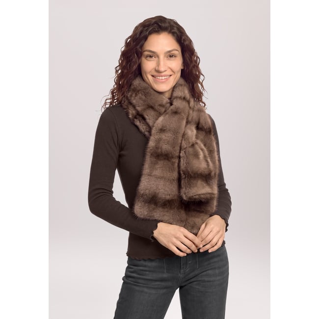 Écharpe basique à dégradé de couleurs beige/marron <span itemprop=