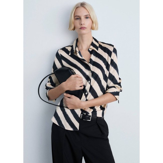 Chemise satinée imprimée - MANGO