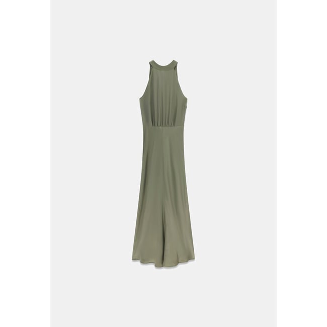 Robe Longue Dos Nu vert <span itemprop=