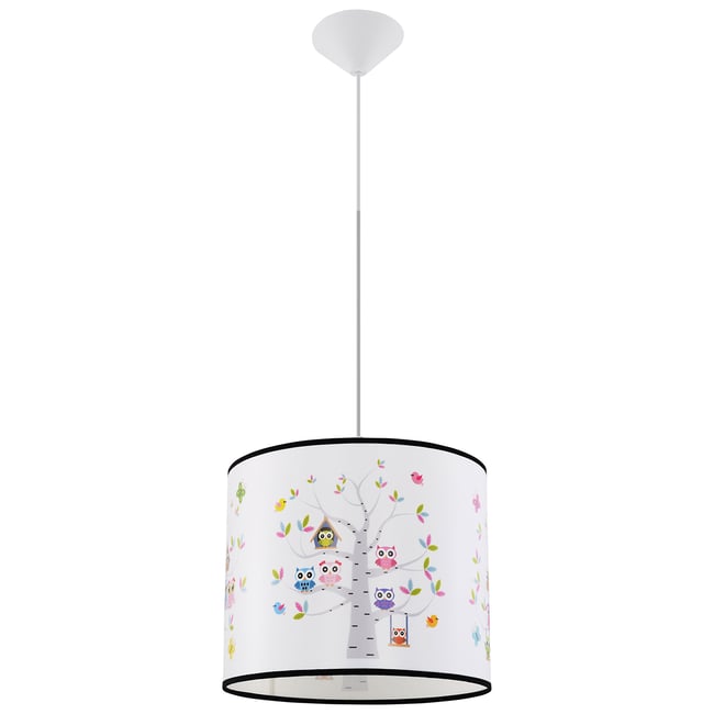 Suspension PVC Multicolore E27 1 Hibou 30 Couleur multicolore <span itemprop=