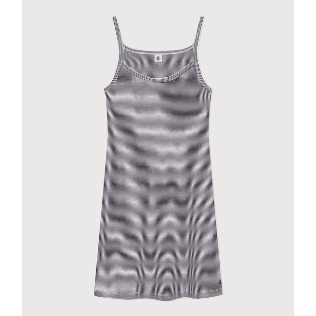 Camisón a rayas rayas azul/blanco <span itemprop=