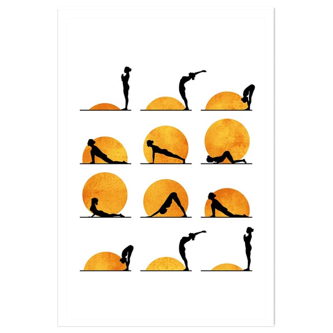 Affiche graphique Yoga sun - HEXOA