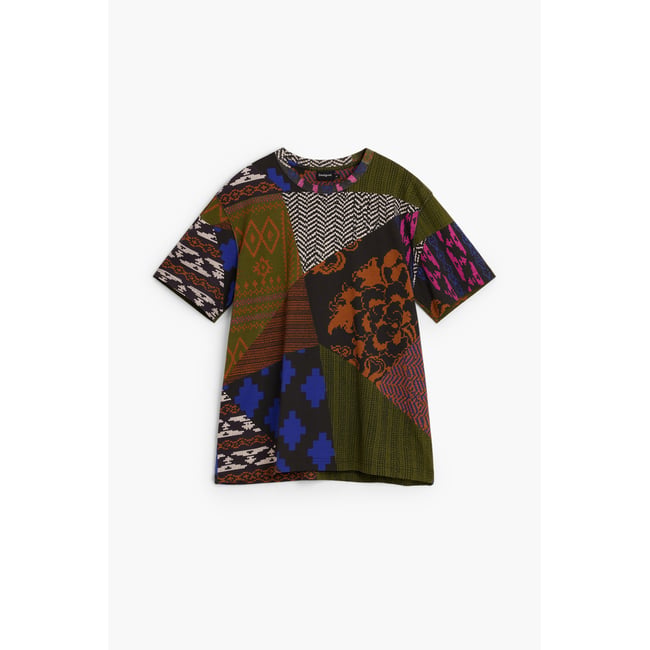 T-shirt à manches courtes imprimé vert <span itemprop=