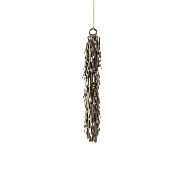Suspension de noël décorative pomme de pin en fer H13 Couleur marron <span itemprop=