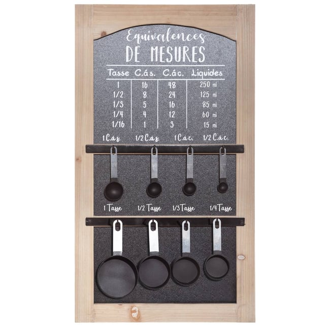 Tableau de mesure avec cuillères Couleur noir <span itemprop=