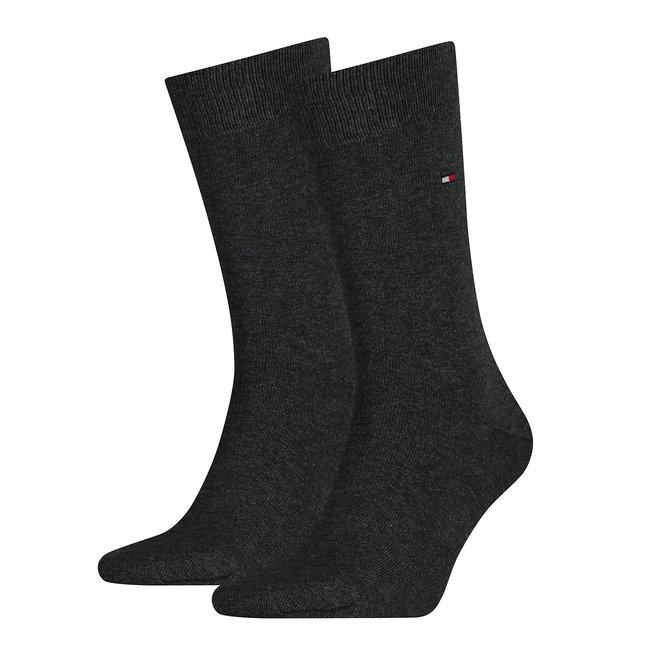 Confezione da 2 paia di calze alte antracite TOMMY HILFIGER