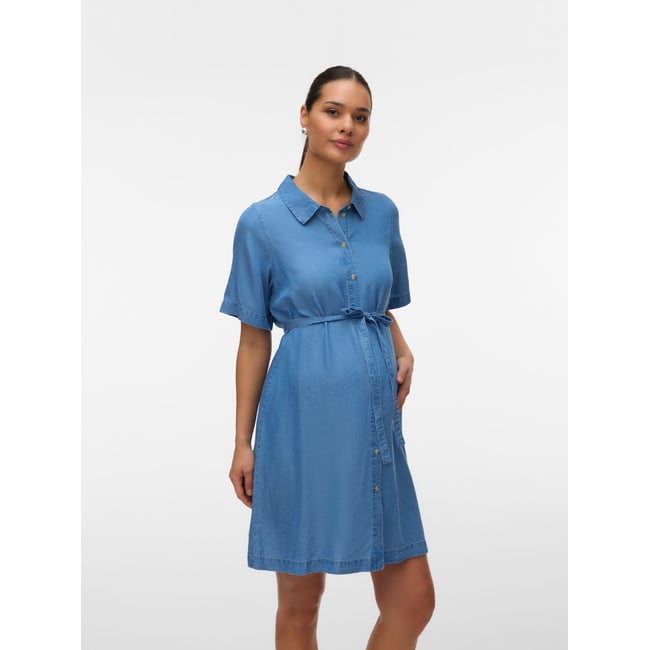 Robe En Denim medium blue denim <span itemprop=