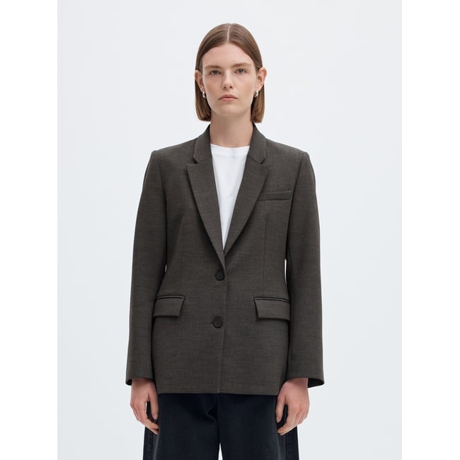 Blazer dark grey melange <span itemprop=