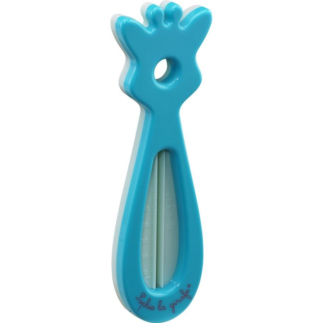 Thermomètre de bain Sophie la girafe bleu <span itemprop=