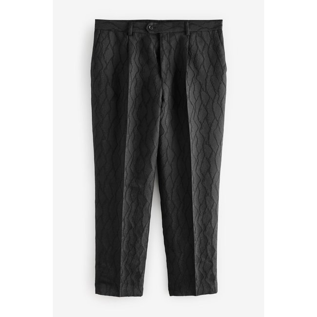 Pantalon de costume texturé noir <span itemprop=