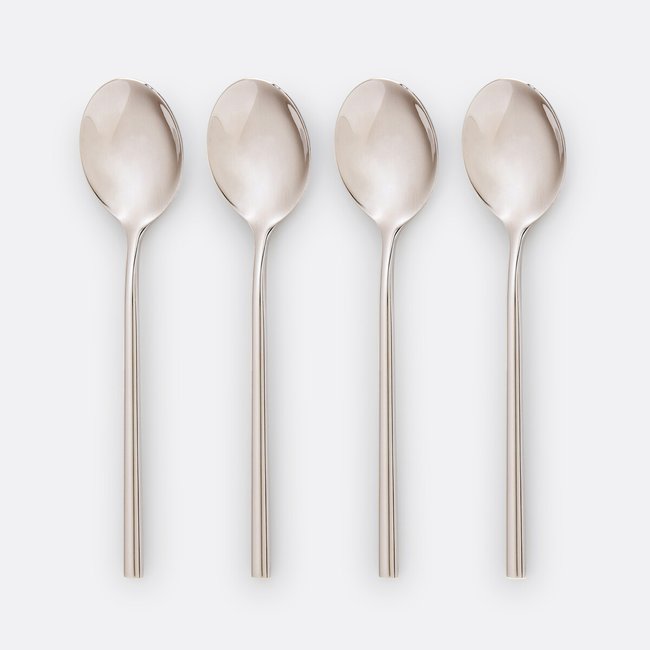 Lot de 4 cuillères à soupe inox, Katherine inox <span itemprop=