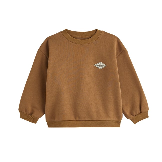 Sweat en molleton Jules marron <span itemprop=