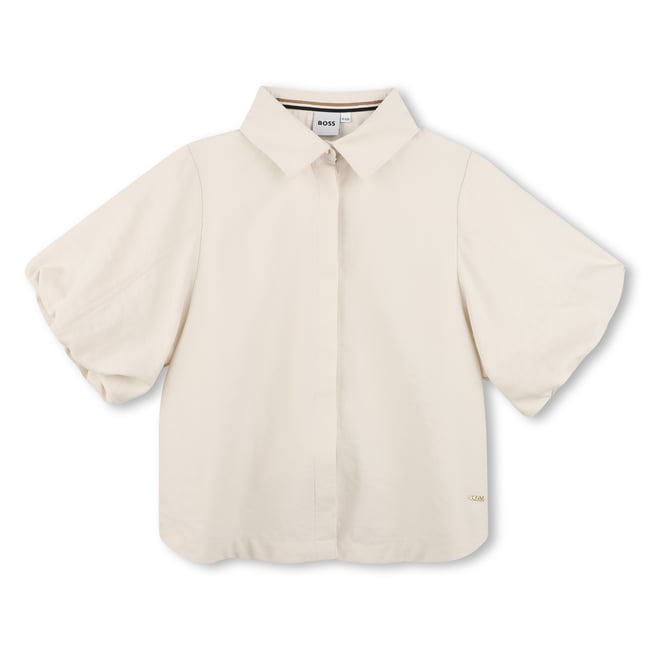 Blouse manches courtes ivory <span itemprop=