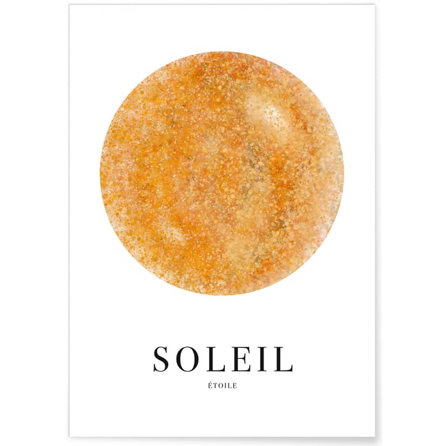 Affiche Soleil Couleur blanc <span itemprop=