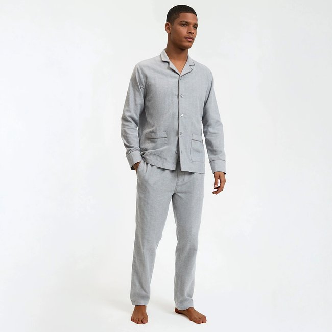 Pyjama coton gris <span itemprop=
