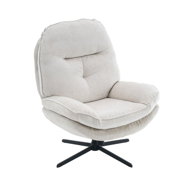 Fauteuil pivotant pieds étoiles en velours - SOFIA - DRAWER