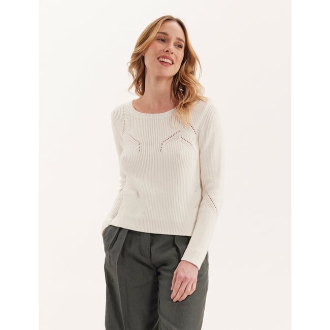Pull INES DE LA FRESSANGE Taille S En Lin 100% Beige - Neuf Et Très Tendance