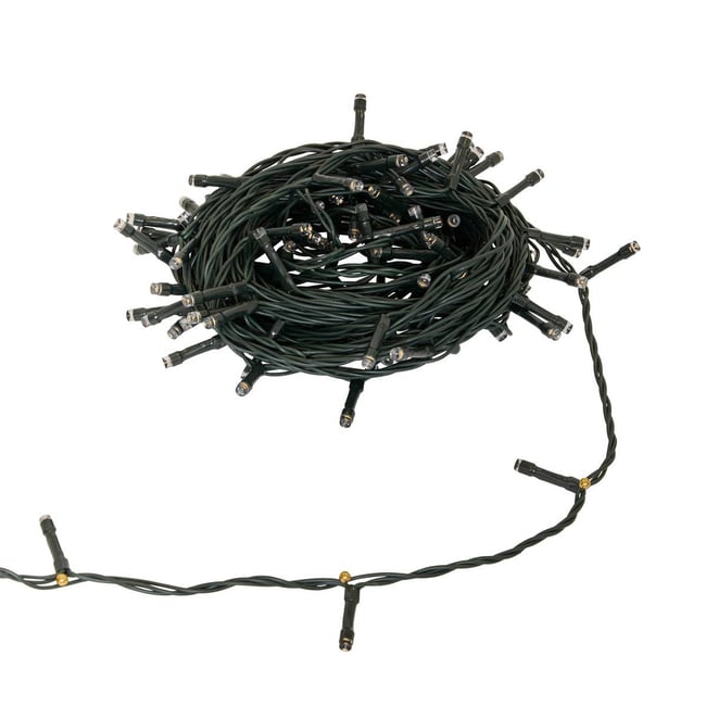 Guirlande lumineuse Technobright 100 LED 8 fonctions 10m avec timer Couleur ambre <span itemprop=