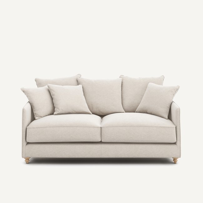 3-zits compacte slaapbank in gemêleerd canvas, LAZARE <span itemprop=