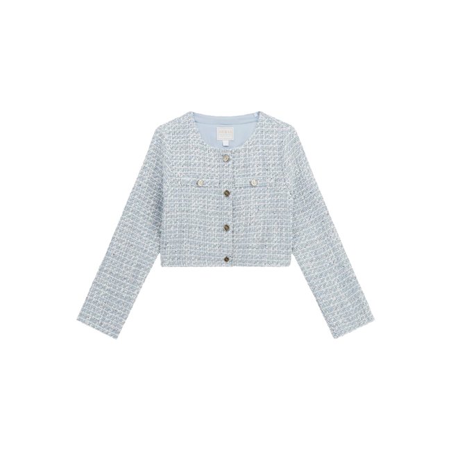 Blazer Cropped En Tweed - GUESS KIDS