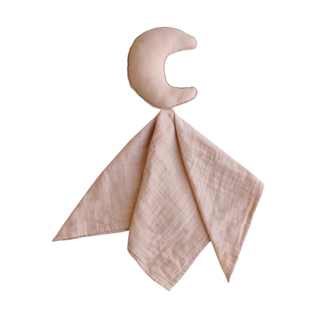 Doudou plat Lune rose <span itemprop=