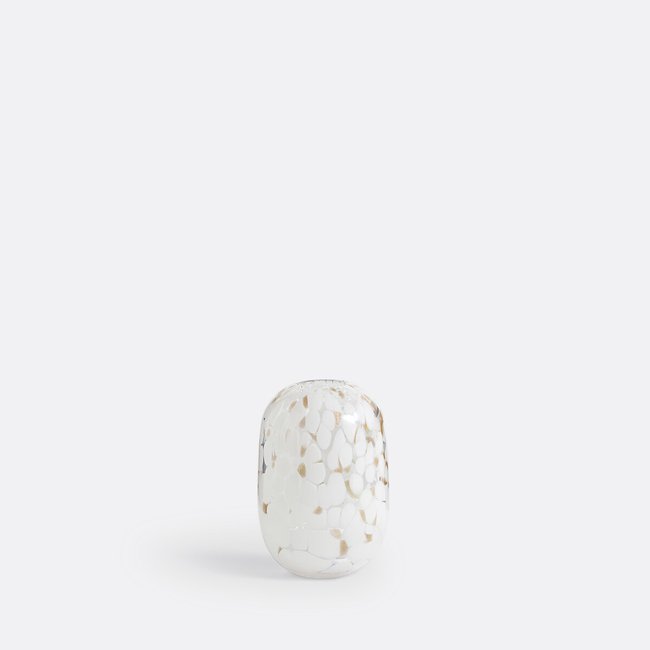 Vaso maculato in vetro H15 cm, Miaro bianco/color oro LA REDOUTE INTERIEURS