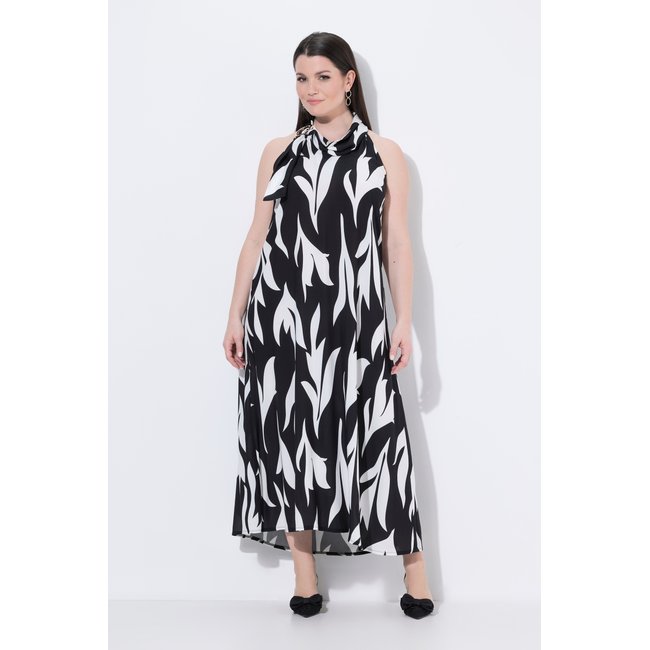 Robe maxi sans manches noir <span itemprop=