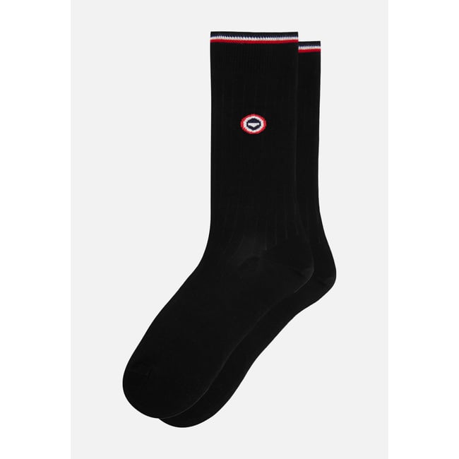 Chaussettes mi-hautes bleu en fil d'Écosse Nessy - LE SLIP FRANCAIS