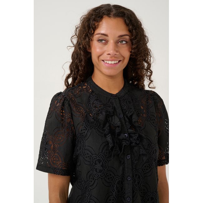 Chemise à manches courtes CUolu noir <span itemprop=