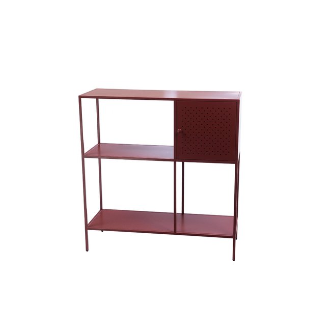 Console contemporaine en métal rouge terracotta L100 - TERRA Couleur rouge <span itemprop=