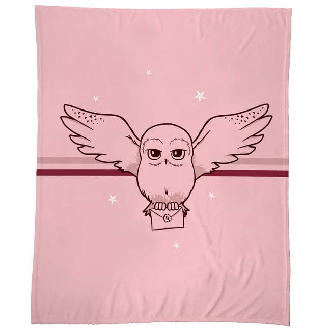 Plaid polaire imprimé, GIRLY rose <span itemprop=