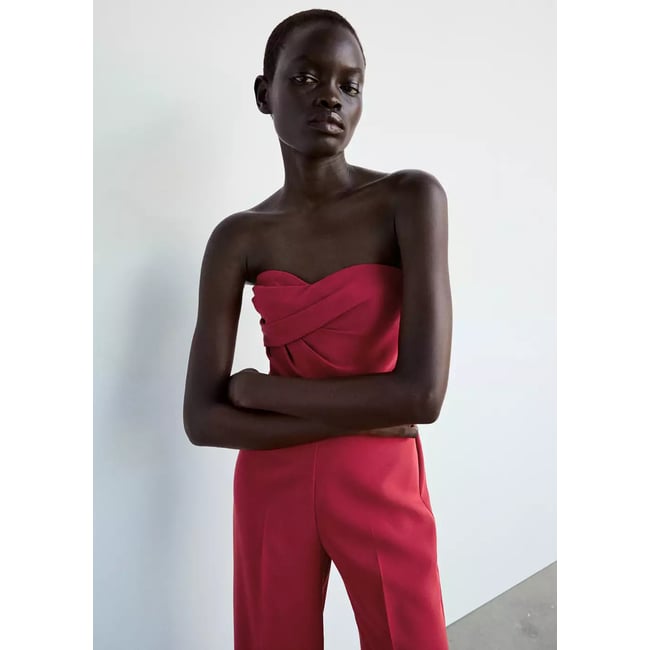 Combinaison bustier à fronces - MANGO