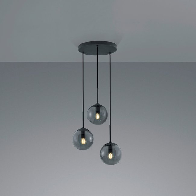 Candeeiro de teto Balini, TRIO Lighting antracite <span itemprop=