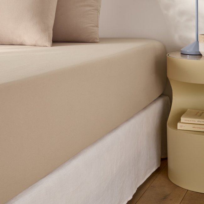 Drap-housse en microfibre lavée, polyester recyclé, bonnet 30 cm - LA REDOUTE INTERIEURS